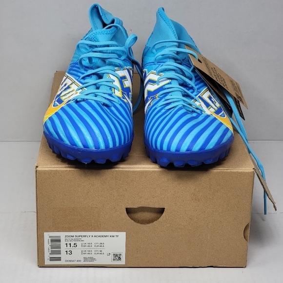 Nike Mercurial Superfly 9 Academy KM Turf Blue White DO9347-400 Men's Size 11.5 - Picture 9 of 11